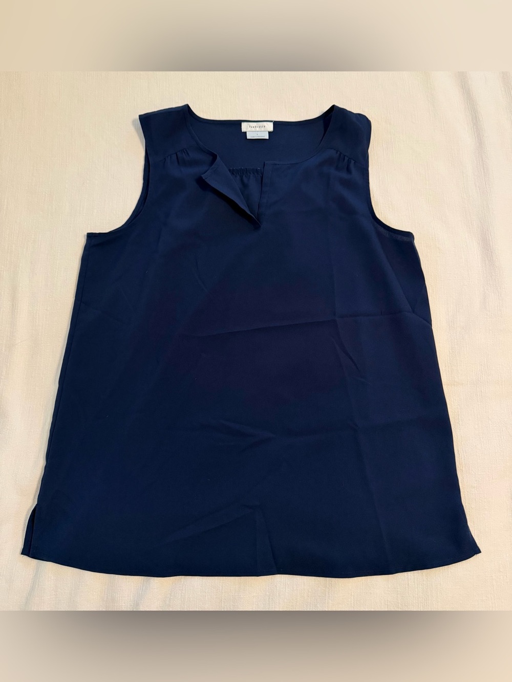 Van Heusen Navy Sleeveless Split-Neck Camisole